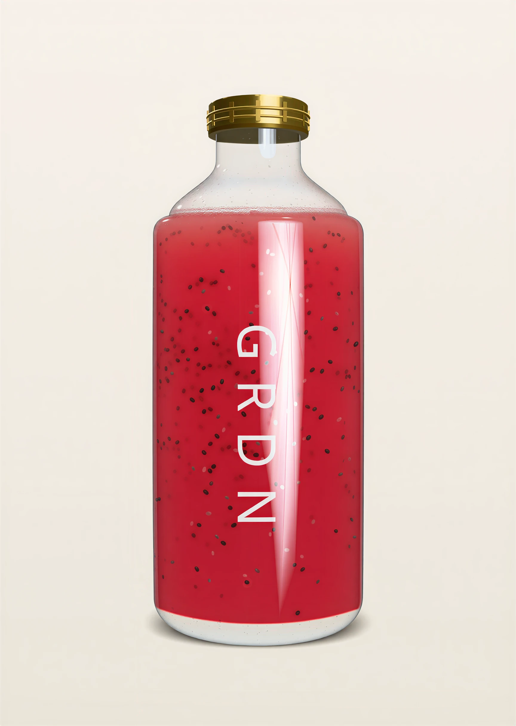 Electric Hydration, the GRDN display bottle: seeded watermelon, ginger, and chia